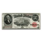 1917 $2.00 Legal Tender Jefferson AU (Bracelet Back Fr#60)