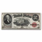 1917 $2.00 Legal Tender Jefferson XF (Fr#60) Bracelet Back