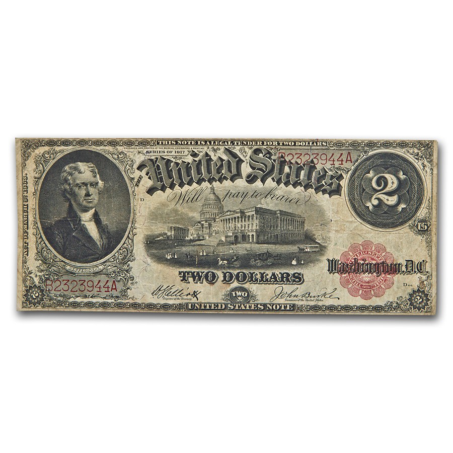 1917 $2.00 Legal Tender VF (Fr#58) Bracelet Back