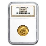 1917-C Canada Gold Sovereign MS-62 NGC