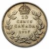 1917 Canada Silver 10 Cents George V AU