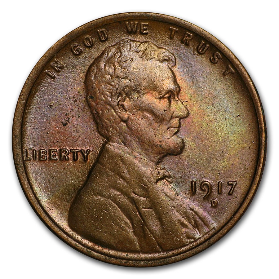 1917-D Lincoln Cent AU