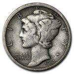 1917-D Mercury Dime Fine
