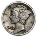 1917-D Mercury Dime XF