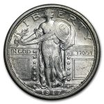 1917-D Standing Liberty Quarter Type-I AU