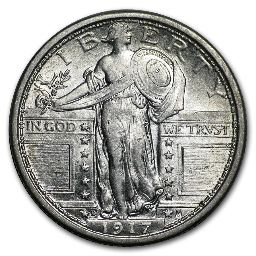 1917-D Standing Liberty Quarter Type-I AU
