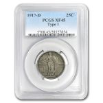1917-D Standing Liberty Quarter Type-I XF-45 PCGS