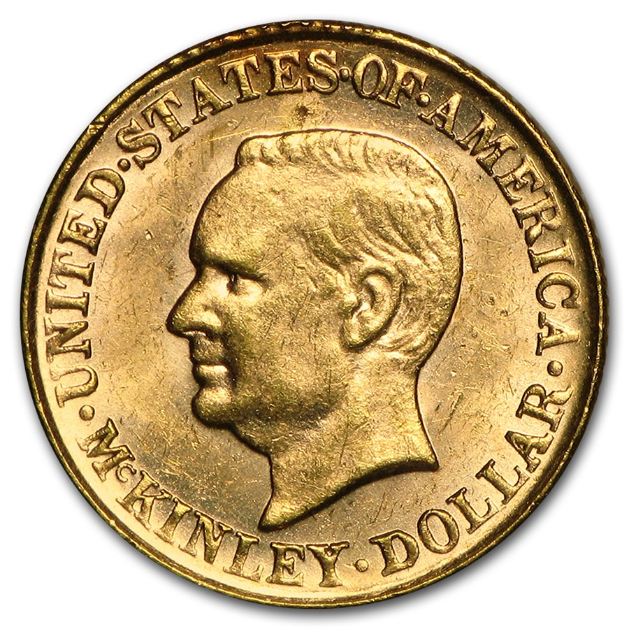1917 Gold $1.00 McKinley Memorial AU