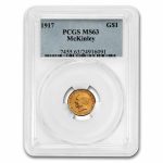 1917 Gold $1.00 McKinley Memorial MS-63 PCGS
