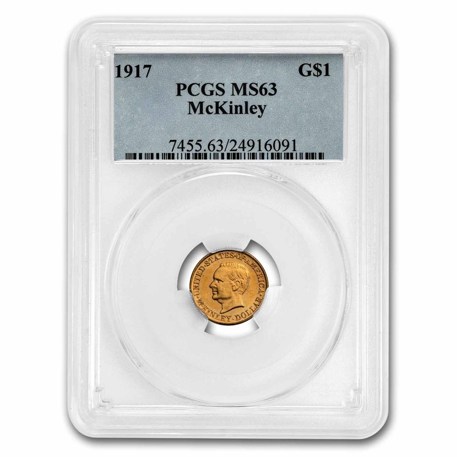 1917 Gold $1.00 McKinley Memorial MS-63 PCGS