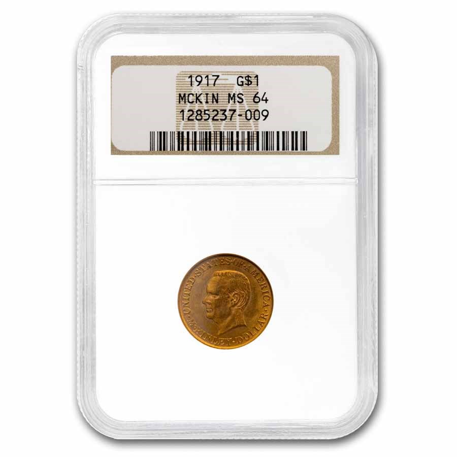 1917 Gold $1.00 McKinley MS-64 NGC