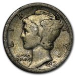1917 Mercury Dime Fine