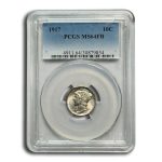 1917 Mercury Dime MS-64 PCGS (FB)