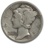 1917 Mercury Dime VF