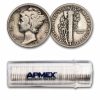1917-S Mercury Dime 50-Coin Roll Avg Circ