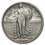 1917-S Standing Liberty Quarter Type-II AU