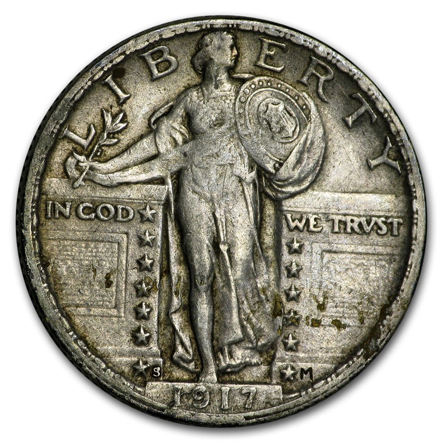 1917-S Standing Liberty Quarter Type-II XF