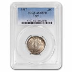 1917 Standing Liberty Quarter Type-I AU-58 PCGS (FH)