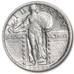 1917 Standing Liberty Quarter Type-II AU