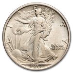 1917 Walking Liberty Half Dollar AU