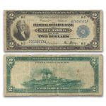 1918 (B-New York) $2 FRBN Battleship VG (Fr#751) Details
