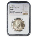 1918 Lincoln Illinois Centennial Half Dollar MS-66 NGC