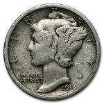 1918 Mercury Dime Fine