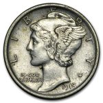 1918 Mercury Dime XF