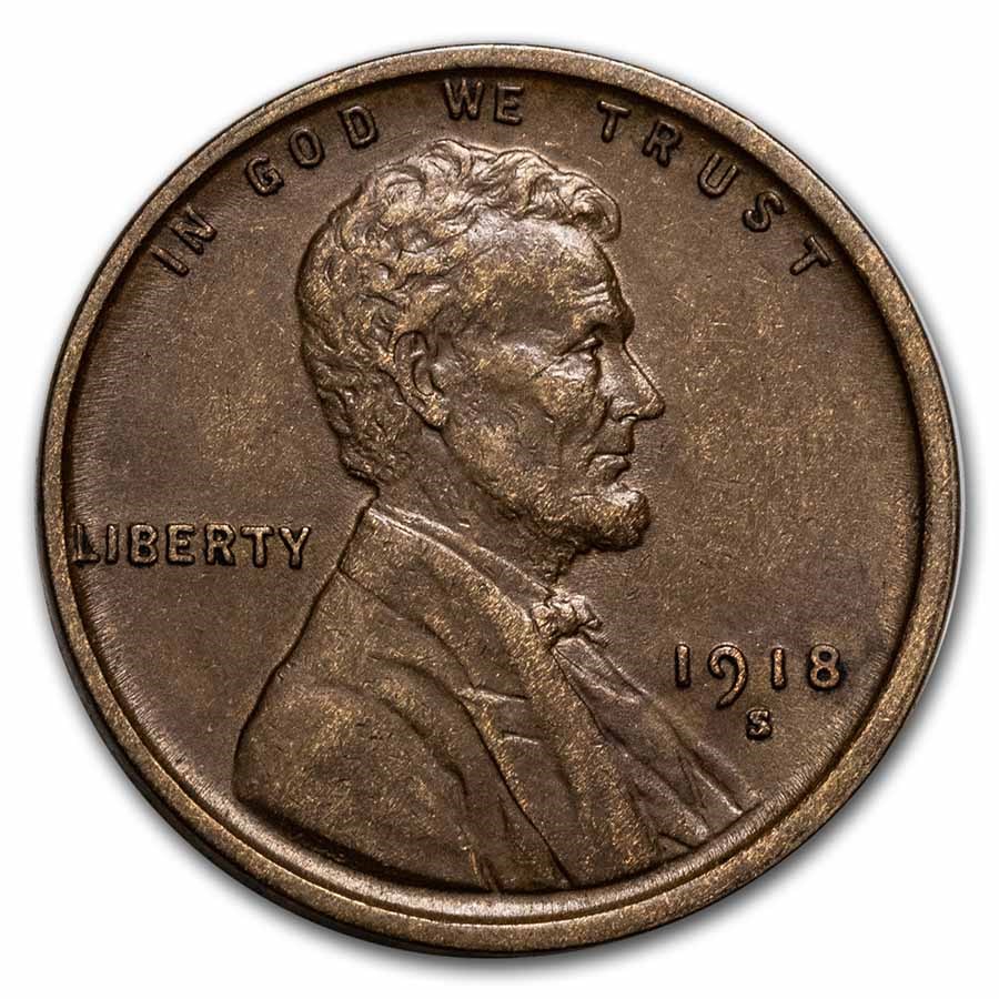 1918-S Lincoln Cent BU (Brown)