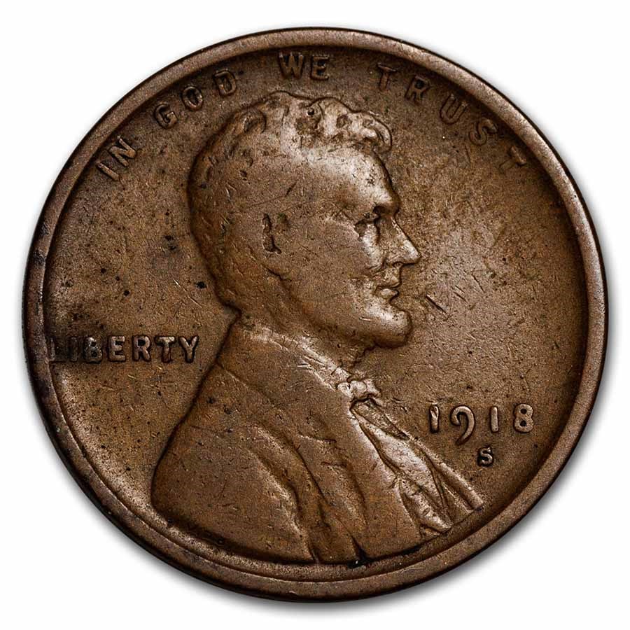 1918-S Lincoln Cent Fine