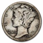 1918-S Mercury Dime Fine