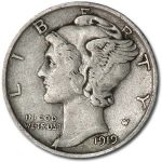 1919-D Mercury Dime VF