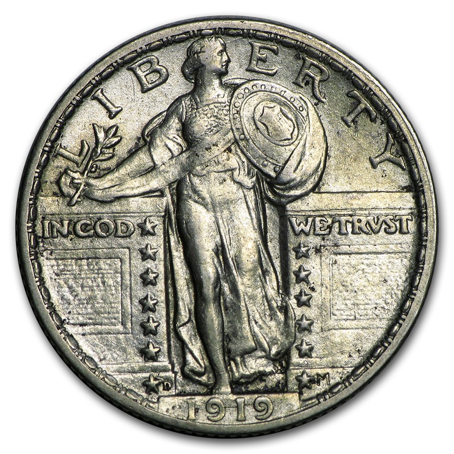 1919-D Standing Liberty Quarter AU