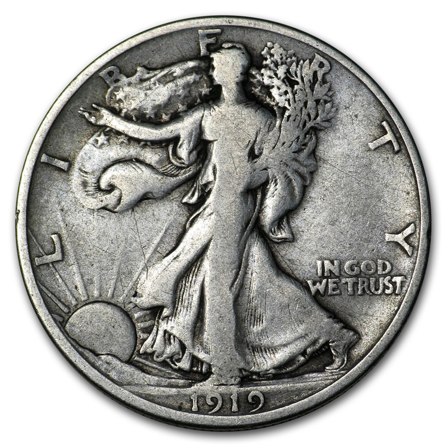 1919-D Walking Liberty Half Dollar Fine