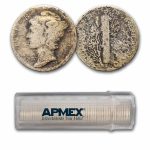 1919 Mercury Dime 50-Coin Roll Avg Circ