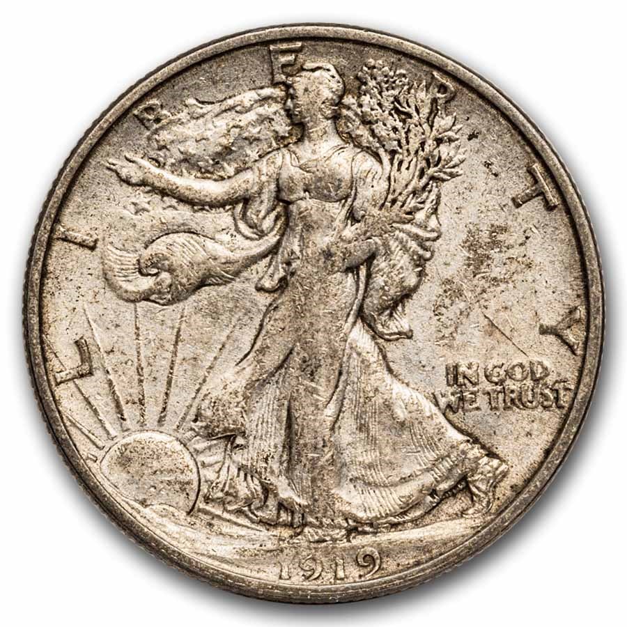 1919-S Walking Liberty Half Dollar XF