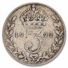 1920-1926 Great Britain Silver 3 Pence George V Avg Circ