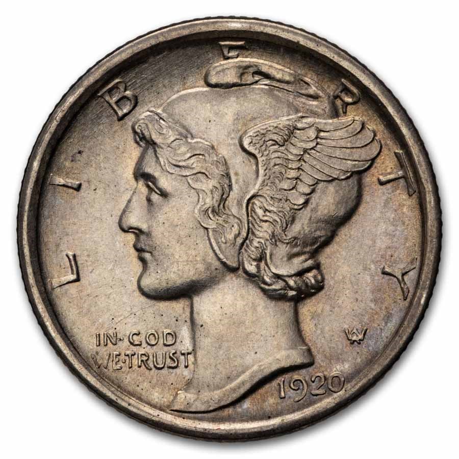 1920-D Mercury Dime BU