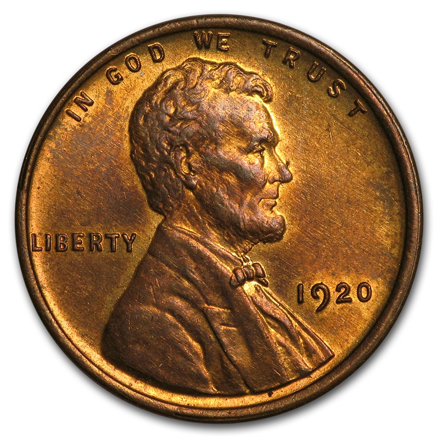 1920 Lincoln Cent BU (Red/Brown)