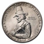 1920 Pilgrim Tercentenary Half BU Details (Cleaned)