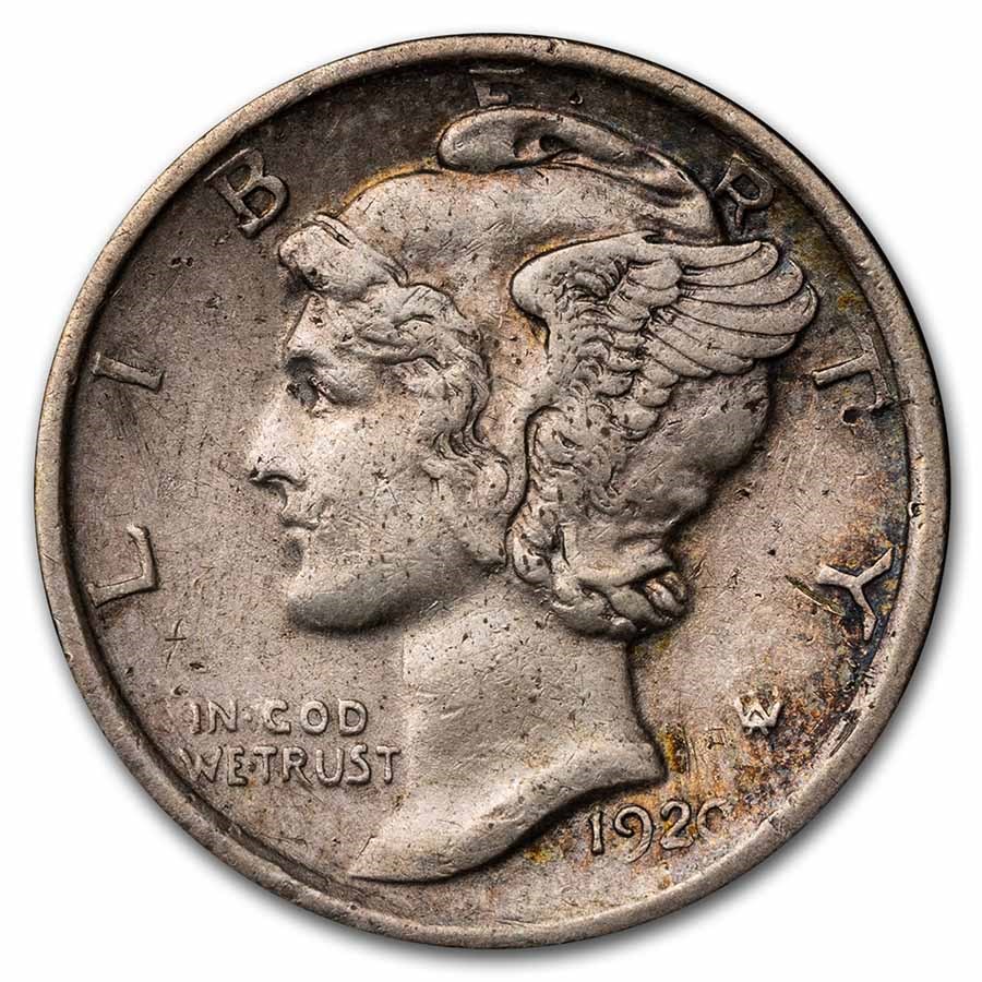 1920-S Mercury Dime AU