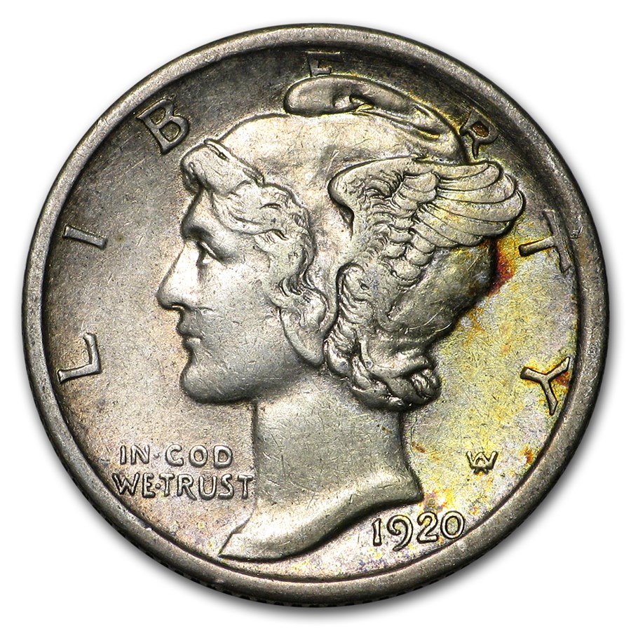 1920-S Mercury Dime XF