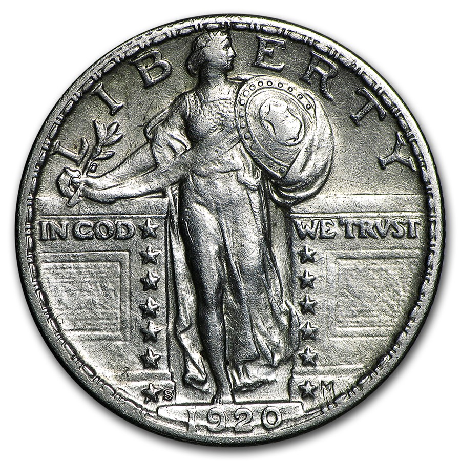 1920-S Standing Liberty Quarter AU