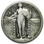 1920-S Standing Liberty Quarter Fine (Partial Date)