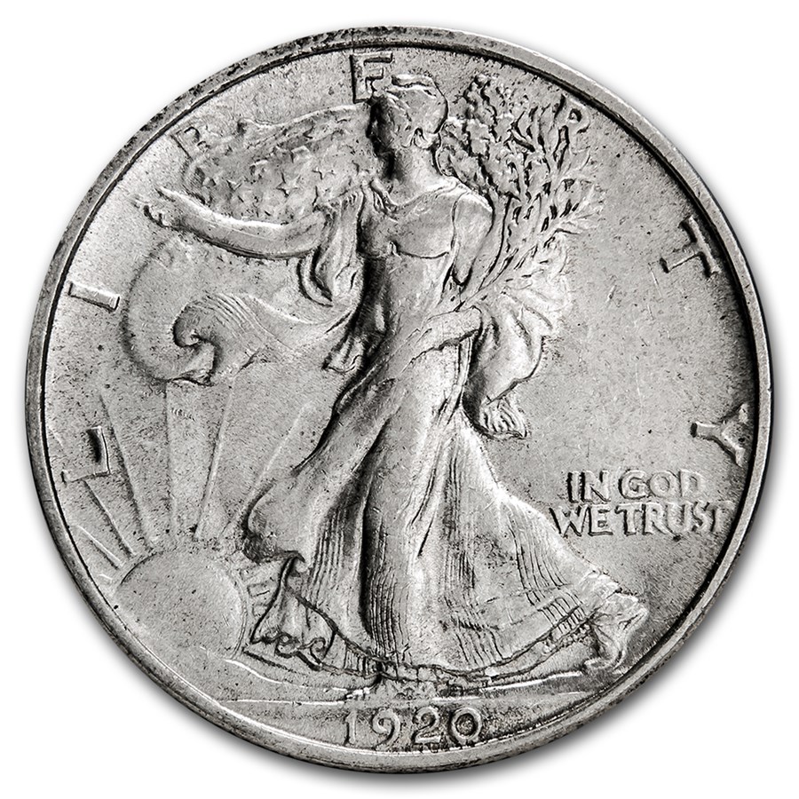 1920 Walking Liberty Half Dollar AU