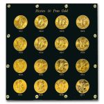 1921-1947 Mexico 16-Coin 50 Pesos Gold Set BU