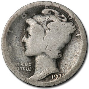 1921 Mercury Dime Fair