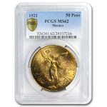 1921 Mexico Gold 50 Pesos MS-62 PCGS