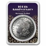 1921 Morgan Dollar BU - w/100th Anniv Art Deco Snowflake Card