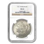 1921 Morgan Dollar MS-64 NGC